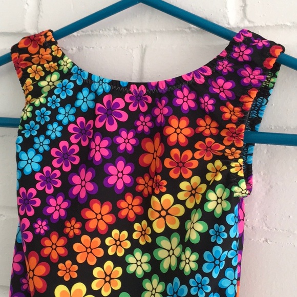 DANCE QUEEN 801 Round Neck 3D Flower Decoration Leotard
